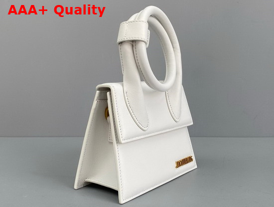 Jacquemus Le Chiquito Noeud Bag White Leather Replica