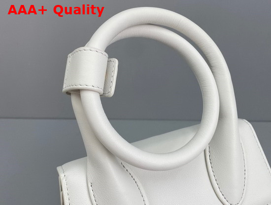 Jacquemus Le Chiquito Noeud Bag White Leather Replica