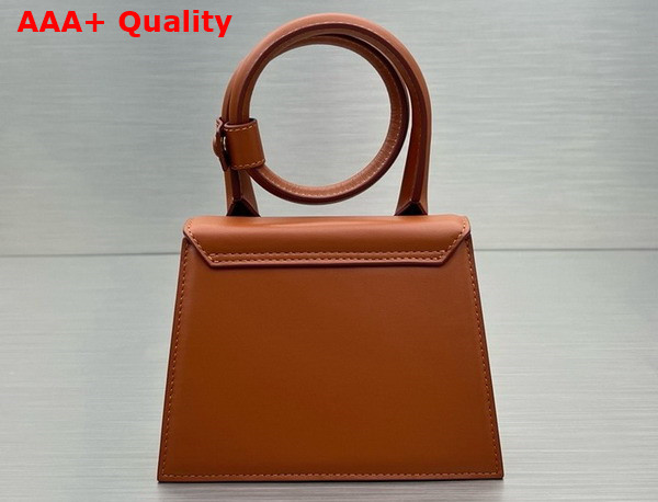 Jacquemus Le Chiquito Noeud Les Classiques Coiled Handbag in Light Brown Smooth Leather Replica