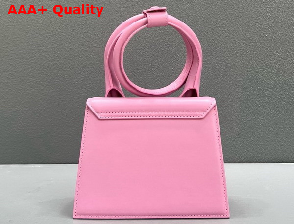 Jacquemus Le Chiquito Noeud Les Classiques Coiled Handbag in Light Pink Smooth Leather Replica