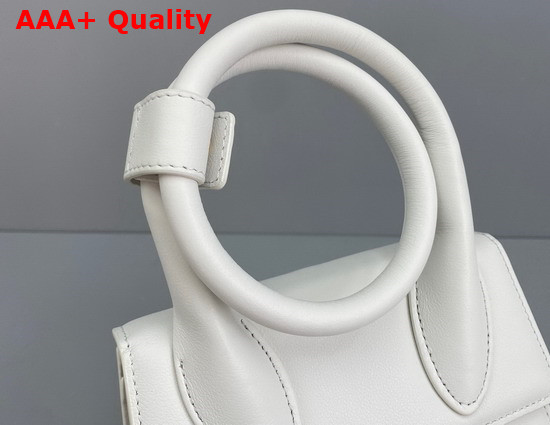 Jacquemus Le Chiquito Noeud White Leather Replica