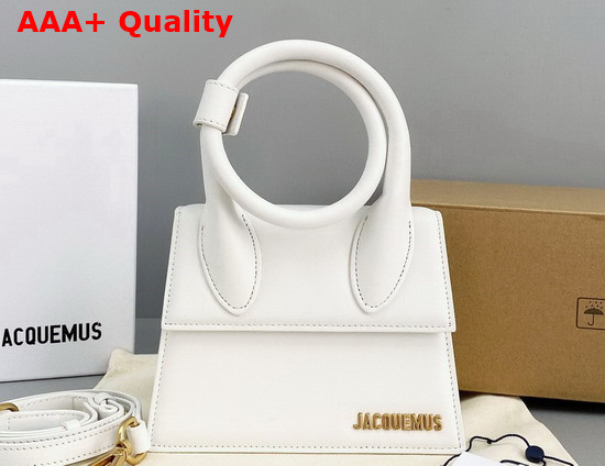 Jacquemus Le Chiquito Noeud White Leather Replica