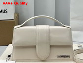 Jacquemus Le Grand Bambino Crossbody Flap Bag in Ivory Glazed Leather Replica