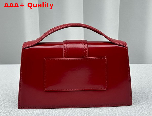 Jacquemus Le Grand Bambino Crossbody Flap Bag in Red Patent Leather Replica