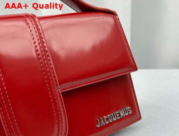 Jacquemus Le Grand Bambino Crossbody Flap Bag in Red Patent Leather Replica