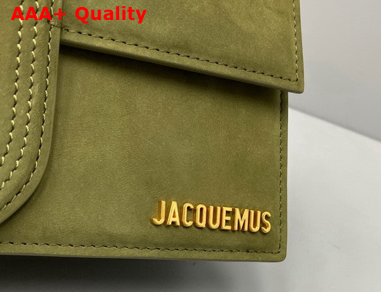 Jacquemus Le Grand Bambino Dark Green Suede Leather Replica