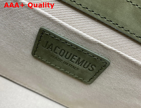 Jacquemus Le Grand Bambino Dark Green Suede Leather Replica