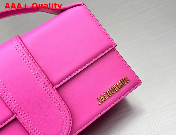 Jacquemus Le Grand Bambino Les Classiques Crossbody Flap Bag in Pink Smooth Leather Replica