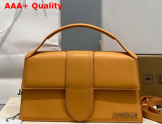 Jacquemus Le Grand Bambino Orange Leather Replica