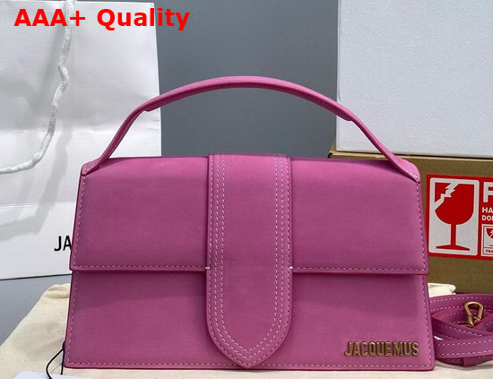 Jacquemus Le Grand Bambino Pink Suede Leather Replica