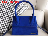 Jacquemus Le Grand Chiquito Bag in Blue Suede Leather Replica