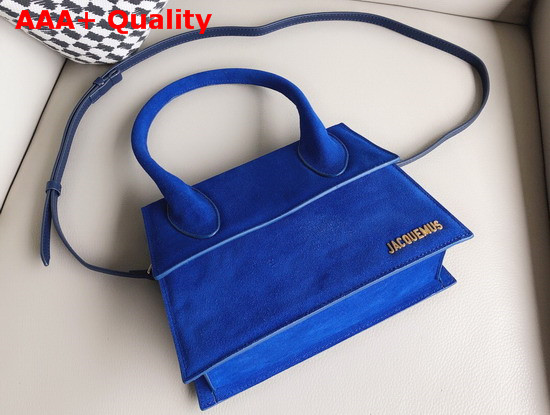 Jacquemus Le Grand Chiquito Bag in Blue Suede Leather Replica