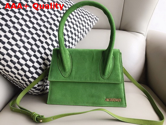 Jacquemus Le Grand Chiquito Bag in Green Suede Leather Replica