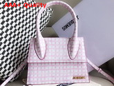 Jacquemus Le Grand Chiquito Bag in Pink Croc Effect Leather Replica