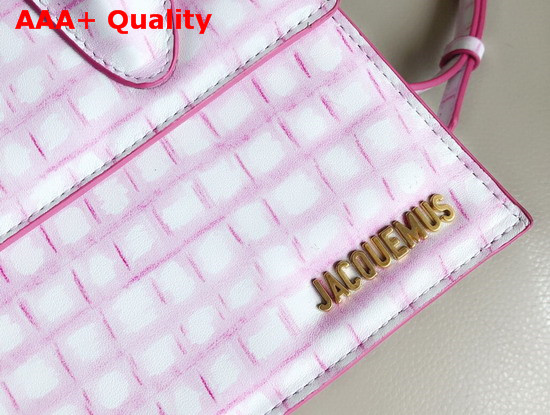 Jacquemus Le Grand Chiquito Bag in Pink Croc Effect Leather Replica