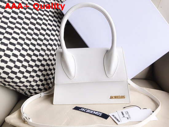 Jacquemus Le Grand Chiquito Bag in White Leather Replica