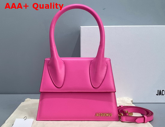 Jacquemus Le Grand Chiquito Large Leather Handbag in Pink Replica