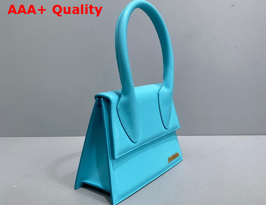 Jacquemus Le Grand Chiquito Large Leather Handbag in Turquoise Replica