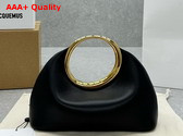 Jacquemus Le Petit Calino Les Sculptures Mini Ring Handbag in Black Nappa Leather Replica