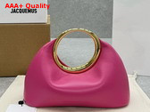 Jacquemus Le Petit Calino Les Sculptures Mini Ring Handbag in Dark Pink Nappa Leather Replica