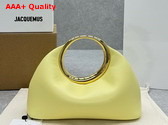 Jacquemus Le Petit Calino Les Sculptures Mini Ring Handbag in Pale Yellow Nappa Leather Replica