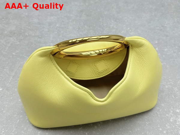 Jacquemus Le Petit Calino Les Sculptures Mini Ring Handbag in Pale Yellow Nappa Leather Replica