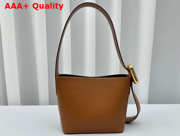 Jacquemus Le Petit Regalo Small Buckled Bucket Bag in Light Brown Smooth Leather Replica