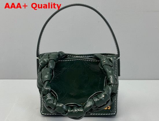 Jacquemus Le Petit Sac Noeud Braided Handle Mini Bag in Green Replica