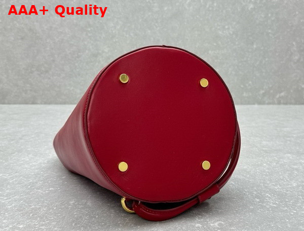 Jacquemus Le Petit Tourni Les Sculptures Mini Knotted Bucket Bag in Dark Red Replica