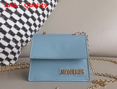 Jacquemus Le Piccolo Mini Crossbody Bag in Baby Blue Rubberized Leather Replica