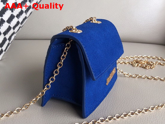 Jacquemus Le Piccolo Mini Crossbody Bag in Blue Suede Replica