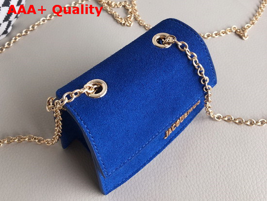 Jacquemus Le Piccolo Mini Crossbody Bag in Blue Suede Replica