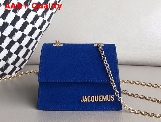 Jacquemus Le Piccolo Mini Crossbody Bag in Blue Suede Replica