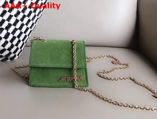 Jacquemus Le Piccolo Mini Crossbody Bag in Green Suede Leather Replica