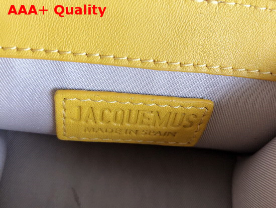 Jacquemus Le Piccolo Mini Crossbody Bag in Yellow Rubberized Leather Replica