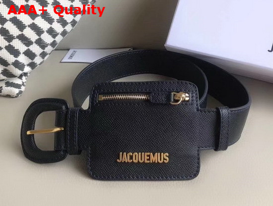 Jacquemus Le Porte Ceinture Leather Belt Bag in Black Replica