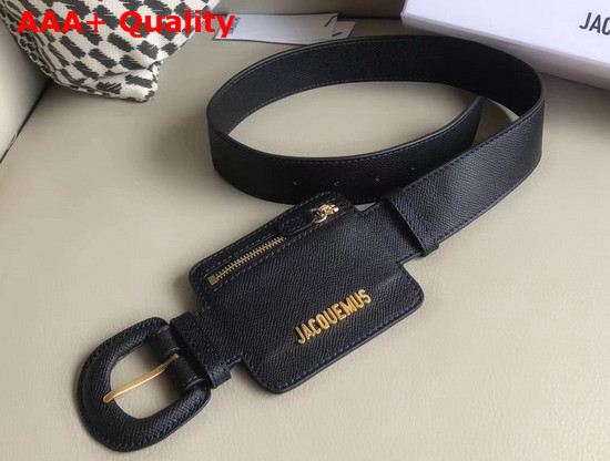 Jacquemus Le Porte Ceinture Leather Belt Bag in Black Replica