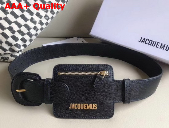 Jacquemus Le Porte Ceinture Leather Belt Bag in Black Replica