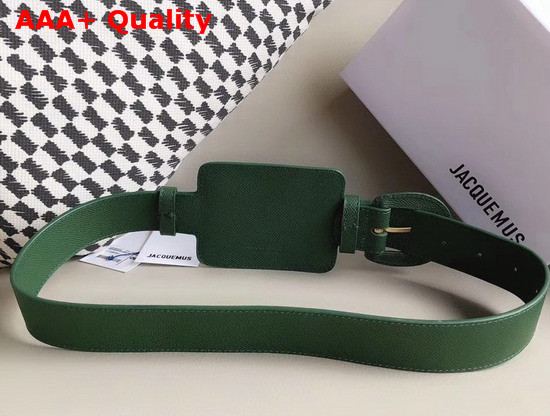 Jacquemus Le Porte Ceinture Leather Belt Bag in Dark Green Replica