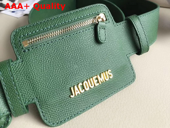 Jacquemus Le Porte Ceinture Leather Belt Bag in Dark Green Replica