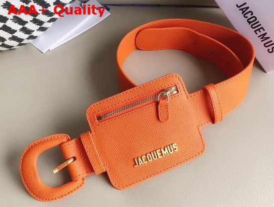 Jacquemus Le Porte Ceinture Leather Belt Bag in Orange Replica