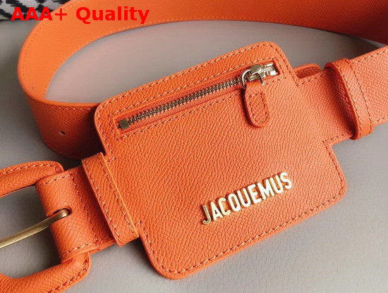 Jacquemus Le Porte Ceinture Leather Belt Bag in Orange Replica