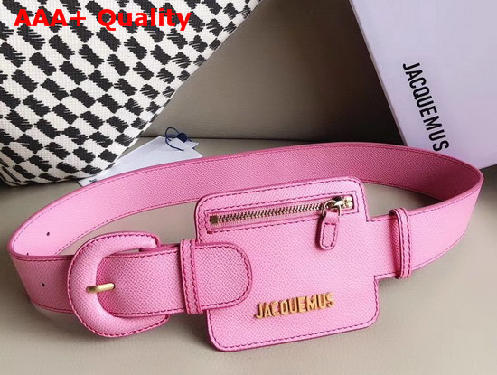 Jacquemus Le Porte Ceinture Leather Belt Bag in Pink Replica