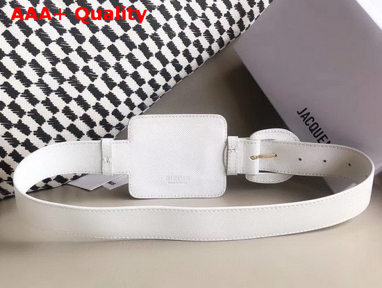 Jacquemus Le Porte Ceinture Leather Belt Bag in White Replica