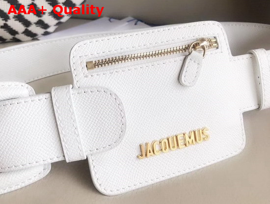 Jacquemus Le Porte Ceinture Leather Belt Bag in White Replica