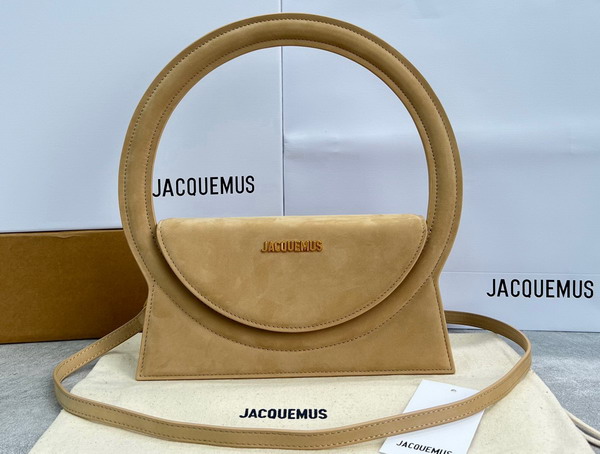 Jacquemus Le Sac Rond Dark Beige Leather Replica