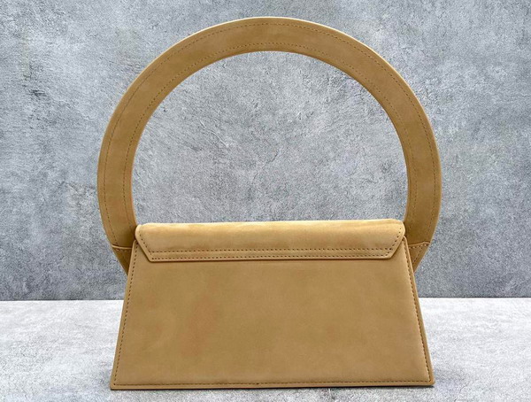 Jacquemus Le Sac Rond Dark Beige Leather Replica