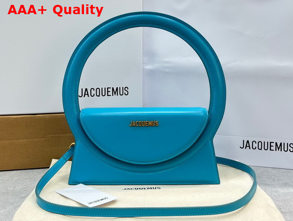 Jacquemus Le Sac Rond Turquoise Leather Replica