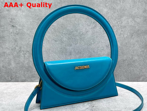 Jacquemus Le Sac Rond Turquoise Leather Replica