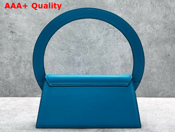 Jacquemus Le Sac Rond Turquoise Leather Replica